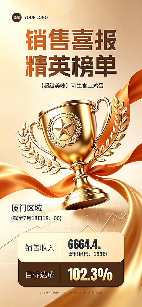 金融银行美业医美房地产通用业绩喜报战报朋友圈宣发手机全屏海报