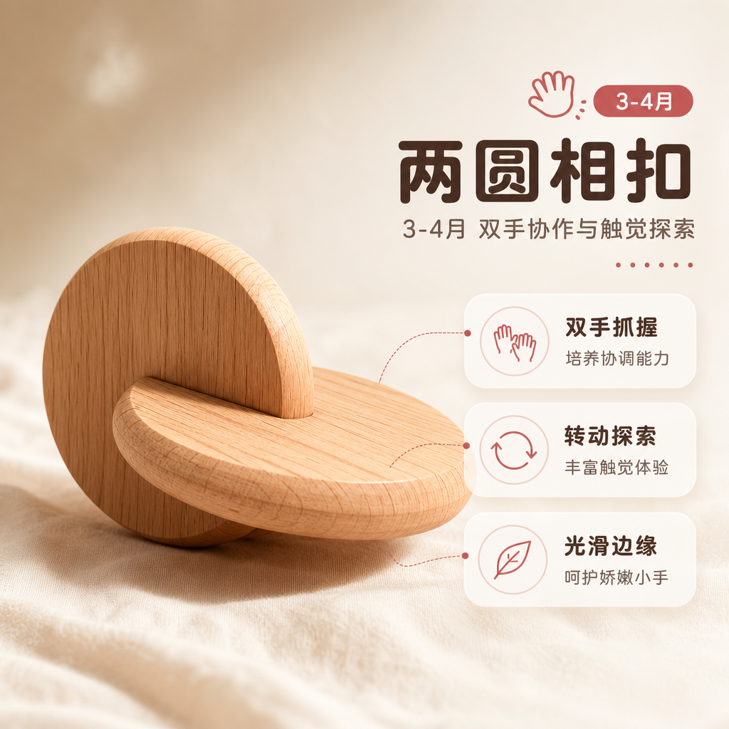 [商品] 使用【图4】两圆相扣玩具；保留两个交叉圆盘的形状、榉… - 图片创意预览