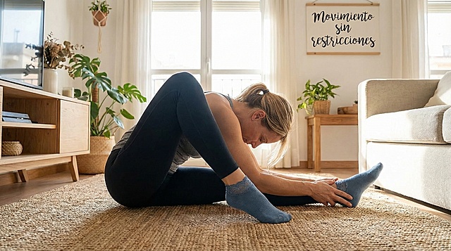 以图中的女士蕾丝袜为元素,欧美女人日常居家穿着蕾丝袜,生成6张跟女士蕾丝袜有关的图,物体主体特征不变,西班牙语,比例 「16:9」