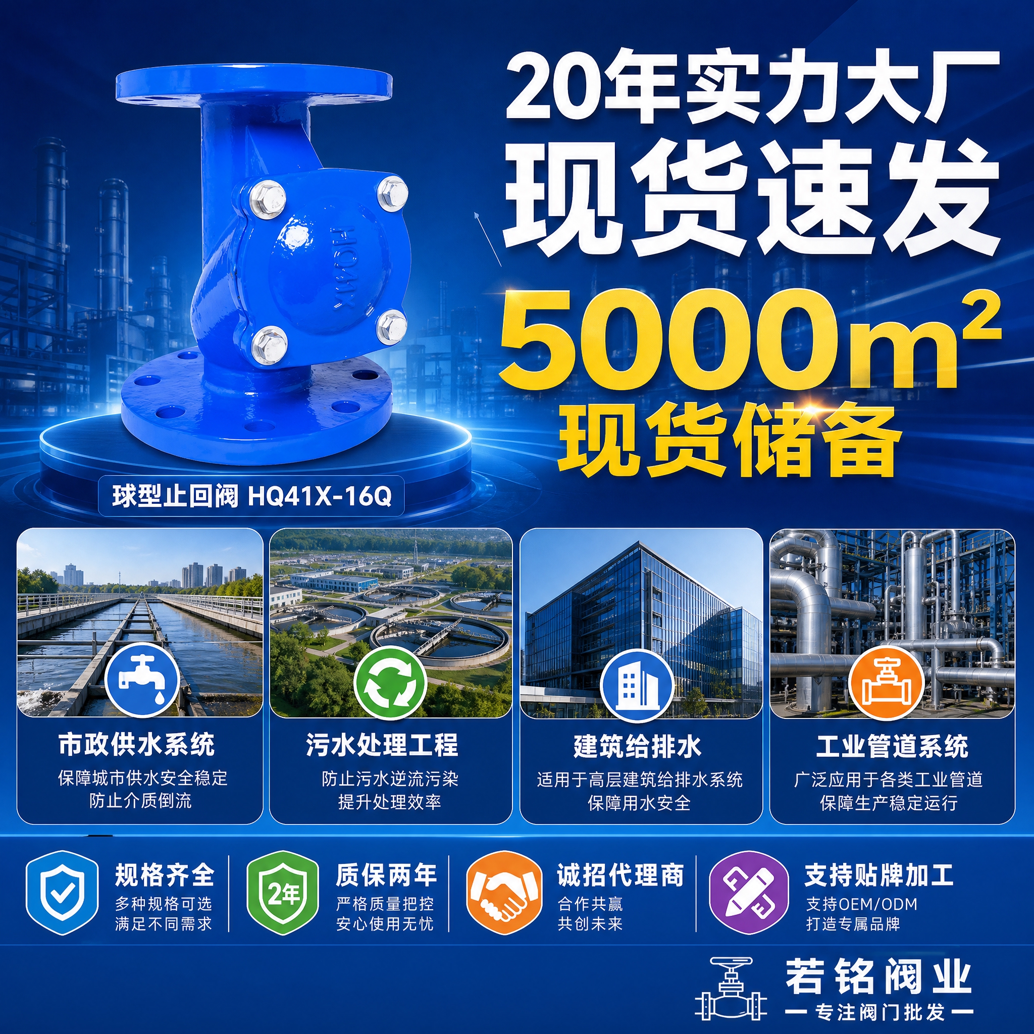 [主图-4] 球型止回阀 HQ41X-16Q 应用场景与实力背… - 图片创意预览
