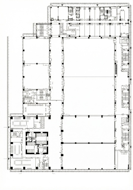 简化平面图去除色块，只保留墙体、窗户、门等主要建筑物，其他一律去掉。结构和比例不变，加粗线条。「图片1」预览效果