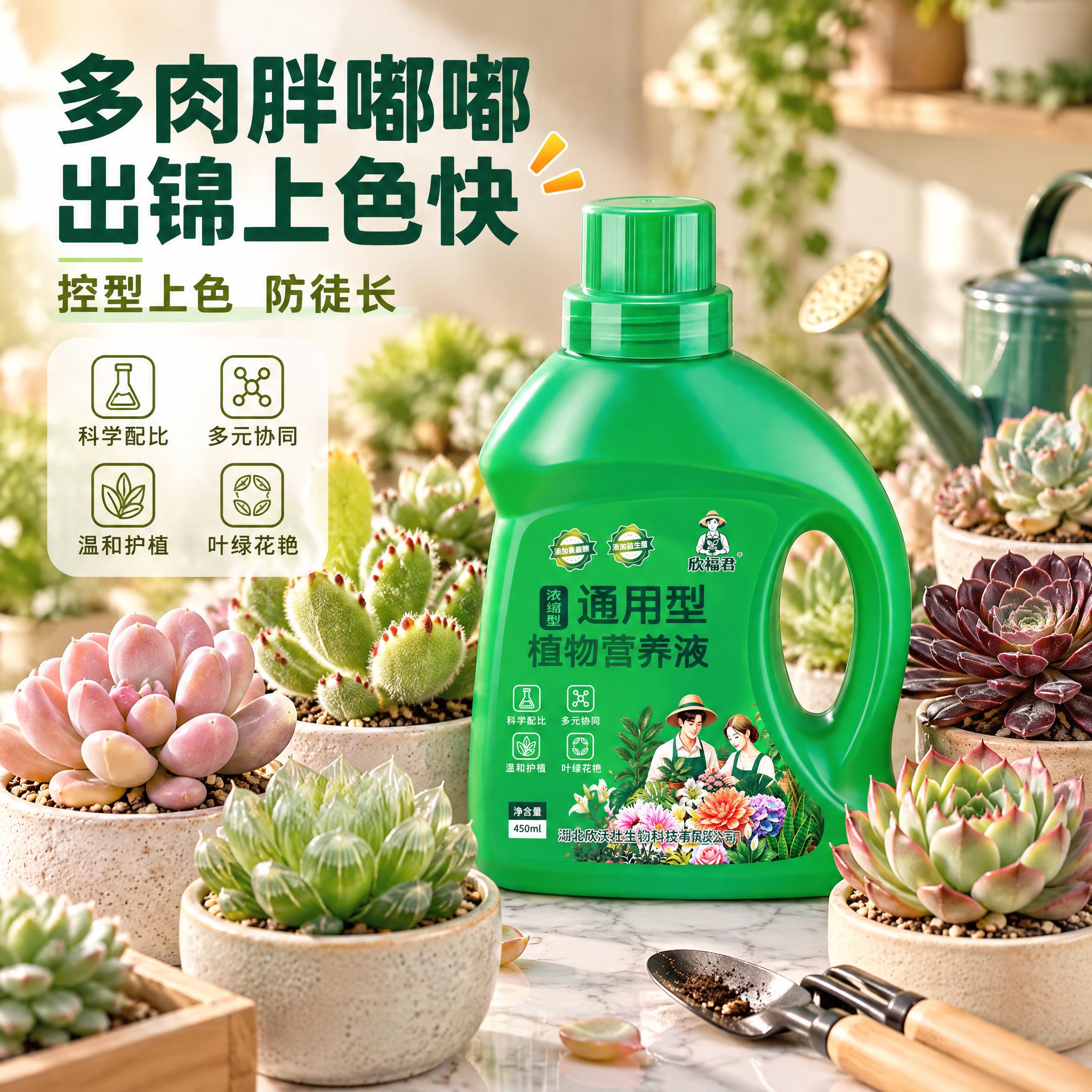 [主图-6] 欣福君通用型植物营养液 多肉植物场景图。 [统一… - 图片创意预览