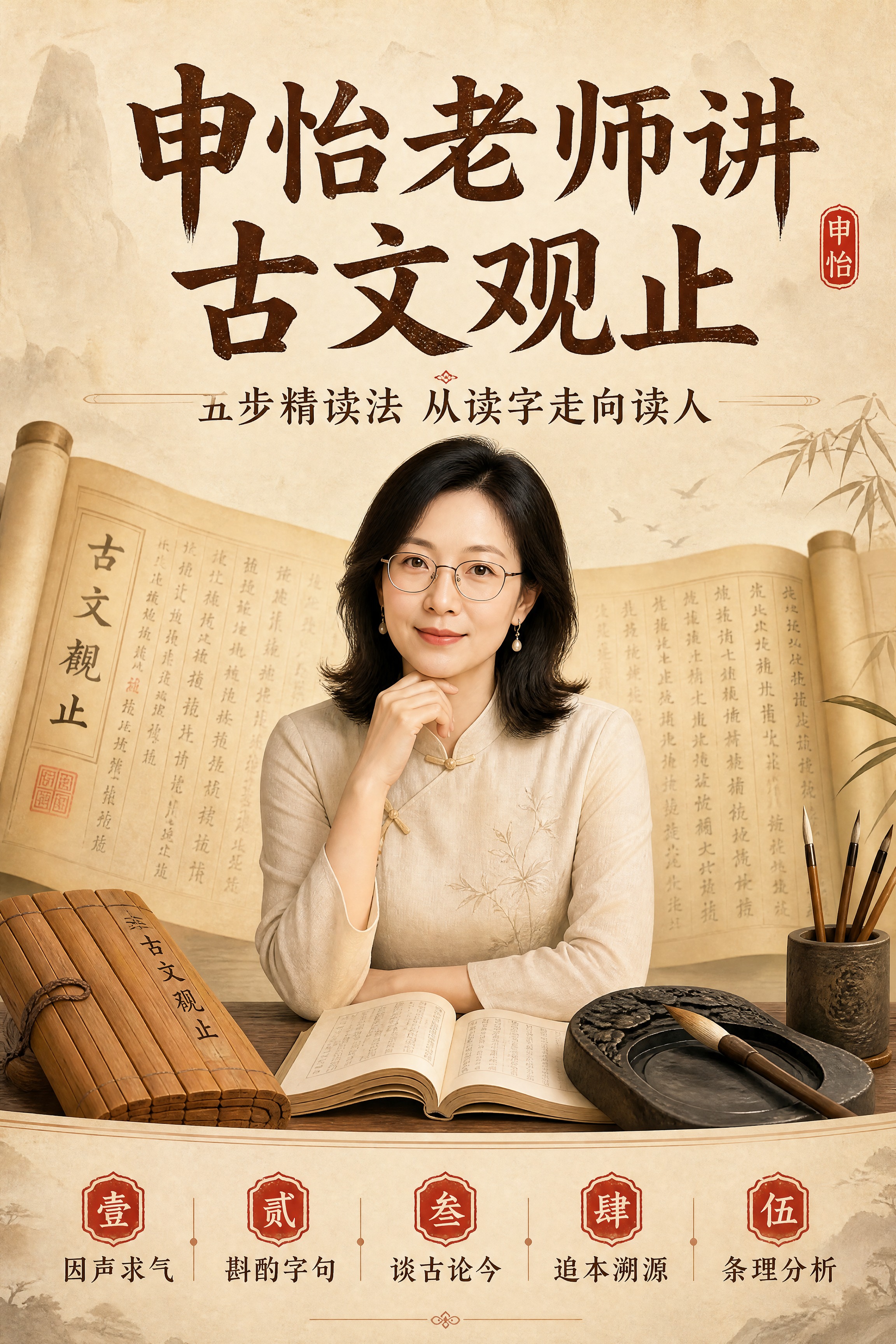 [商品] 申怡老师《古文观止》五步精读法课程，非实物教育产品，… - 图片创意预览