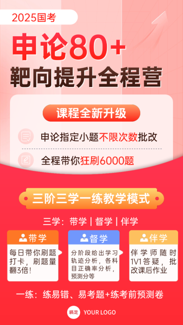 公考机构招生宣传竖版海报预览效果