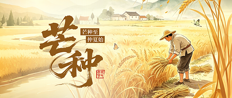 芒种节气祝福温馨感通用微信公众号首图