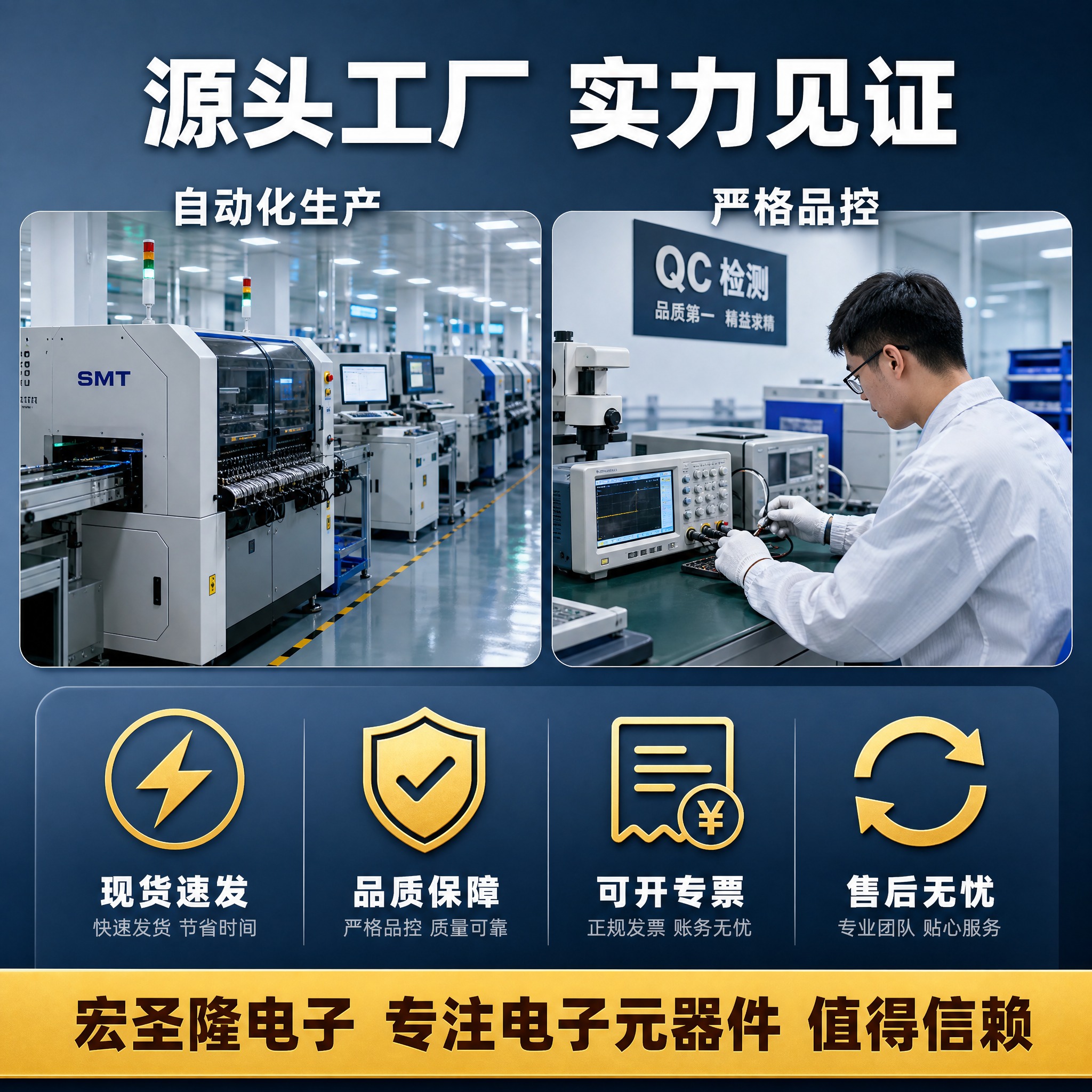 [主图-5] 拨码开关工厂实力与服务保障图，展示源头工厂实力和… - 图片创意预览