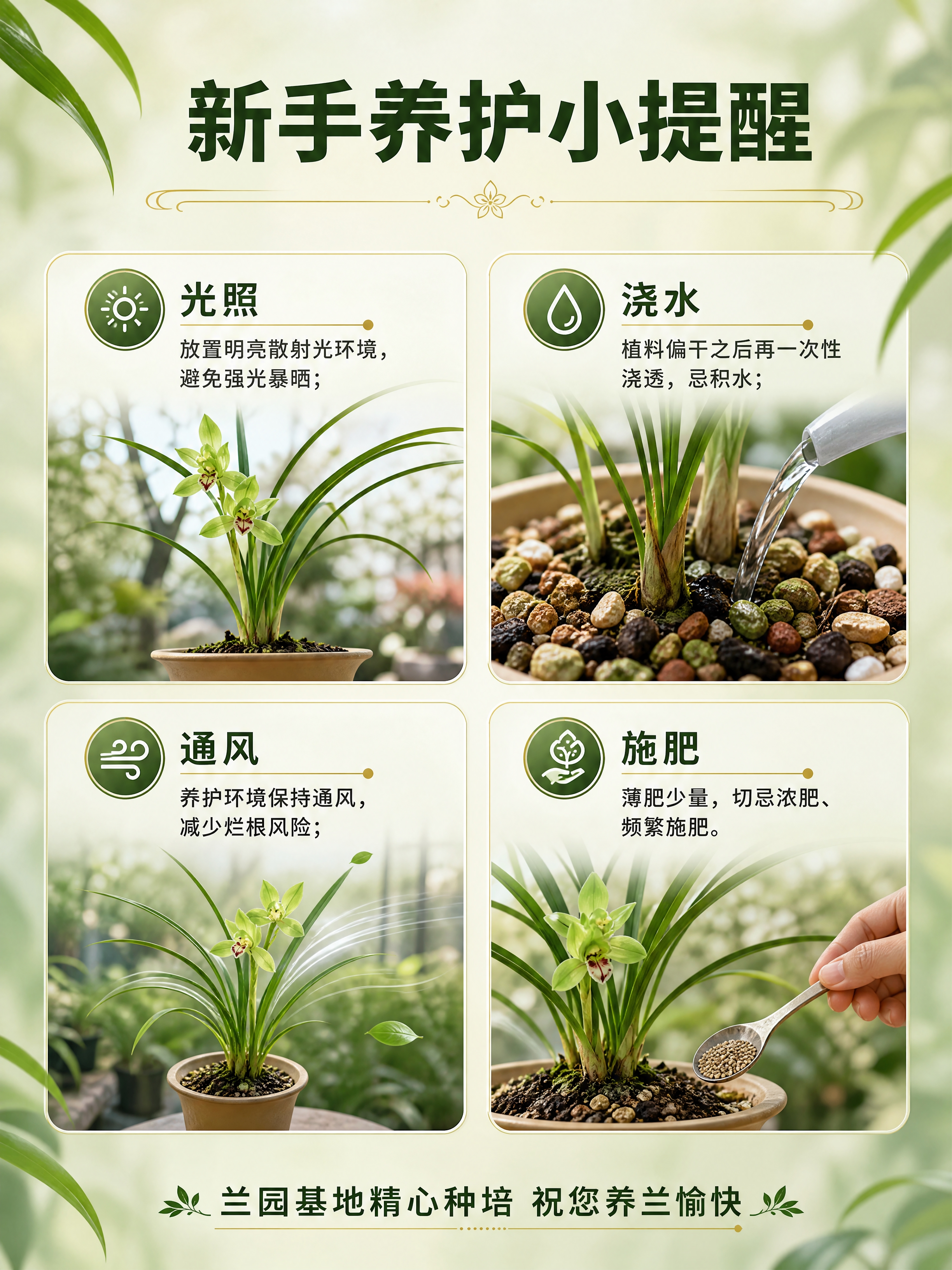 [商品] 使用【图5】健康兰苗图作为养护好的效果参考；保留兰叶… - 图片创意预览