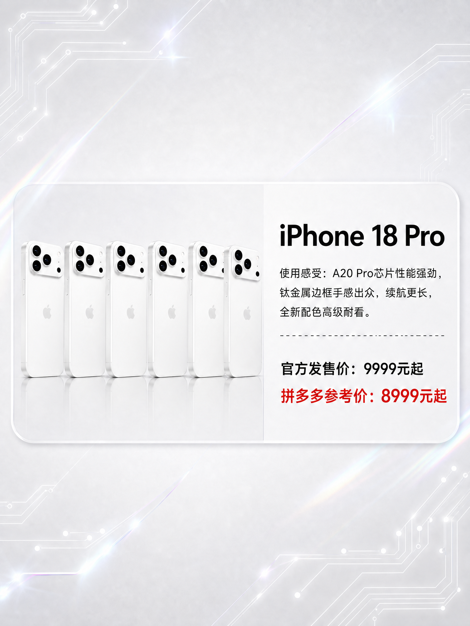 将图中所有手机的配色全部替换为纯白色（陶瓷白、银白色金属质感）… - 图片创意预览
