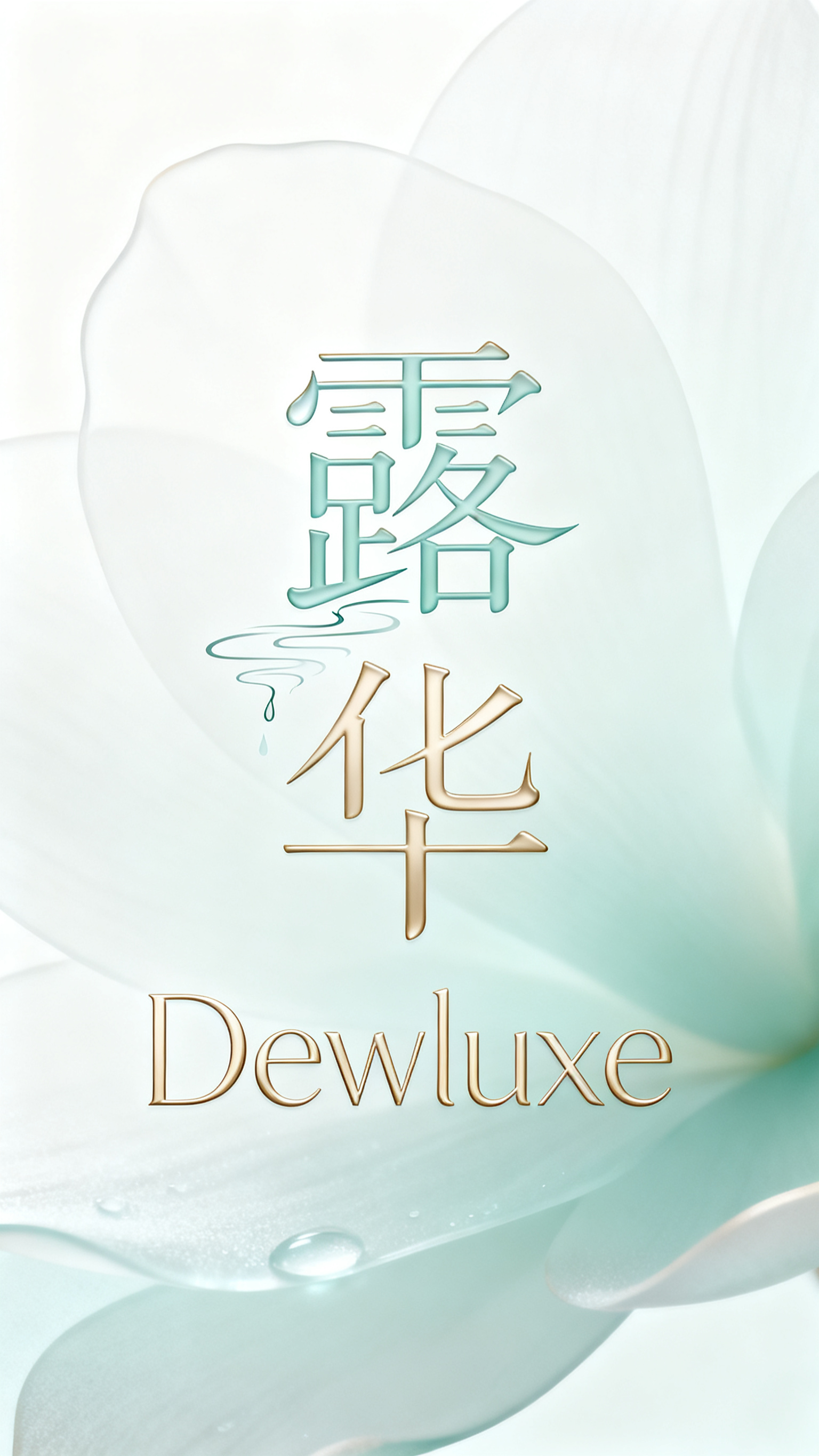 露华 Dewluxe LOGO文字设计，整体风格：东方古典诗意… - 图片创意预览