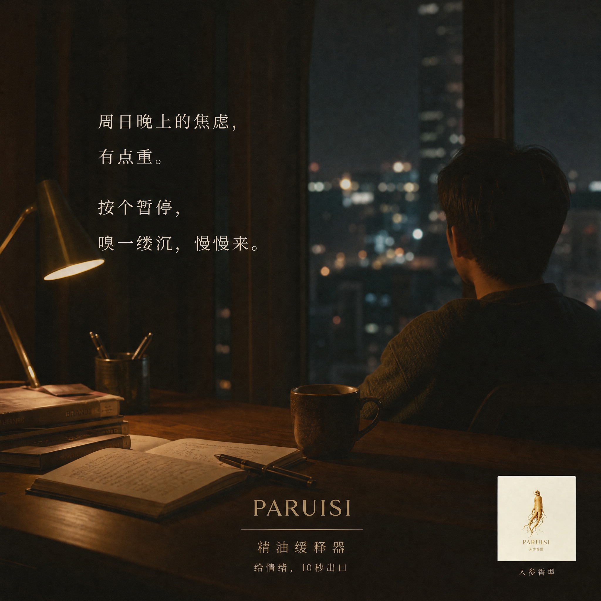【10秒暂停键 · 周日晚 人参】PARUISI精油缓释器 朋… - 图片创意预览