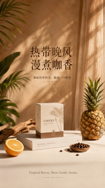 咖啡热卖 活动海报预览效果
