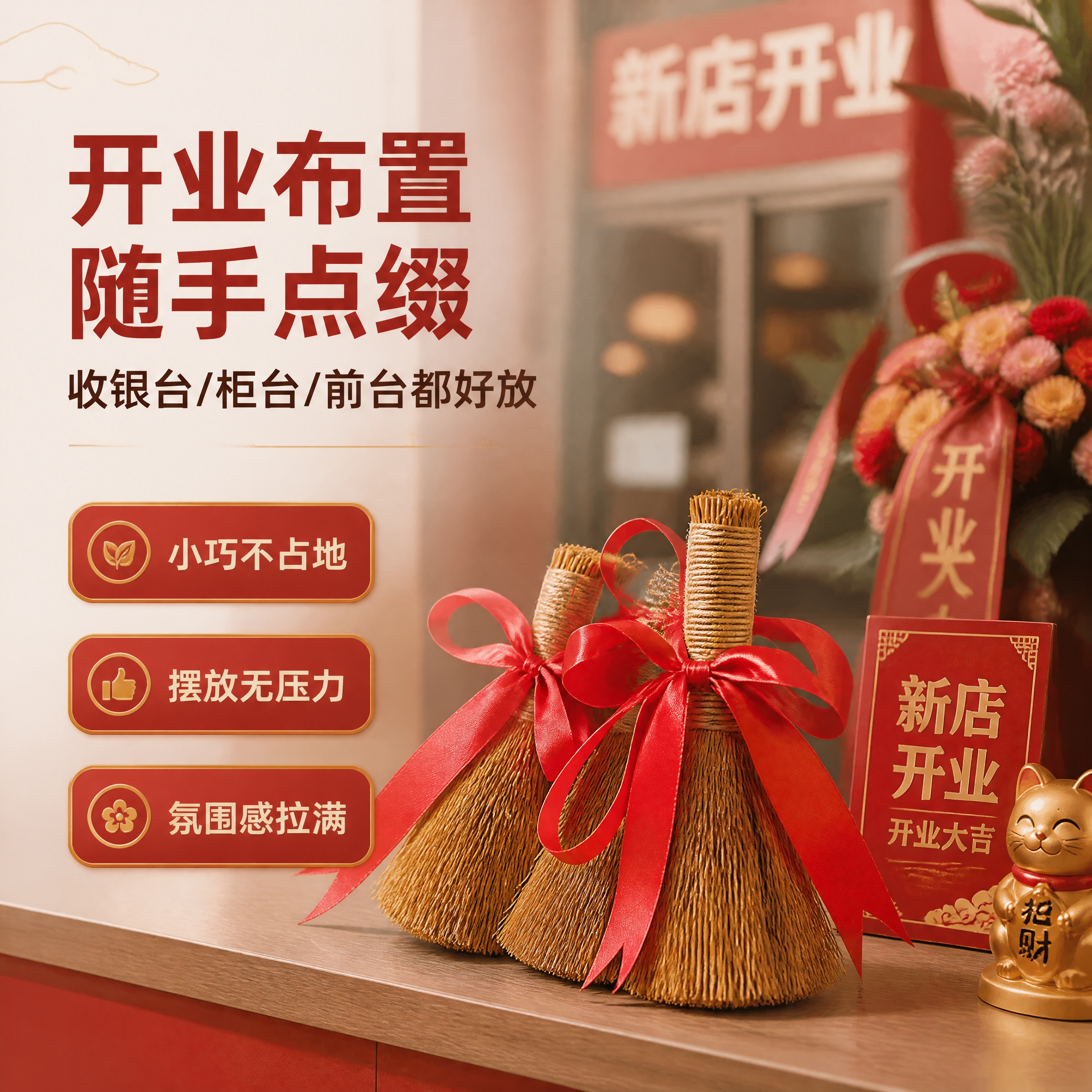 [商品] 使用【图2】稻草小毛刷捆红绳（手持款）；保留稻草材质… - 图片创意预览