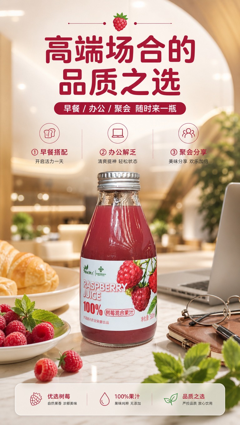 [商品] 使用【图5】APEC会议场景中的树莓果汁瓶；保留瓶身… - 图片创意预览