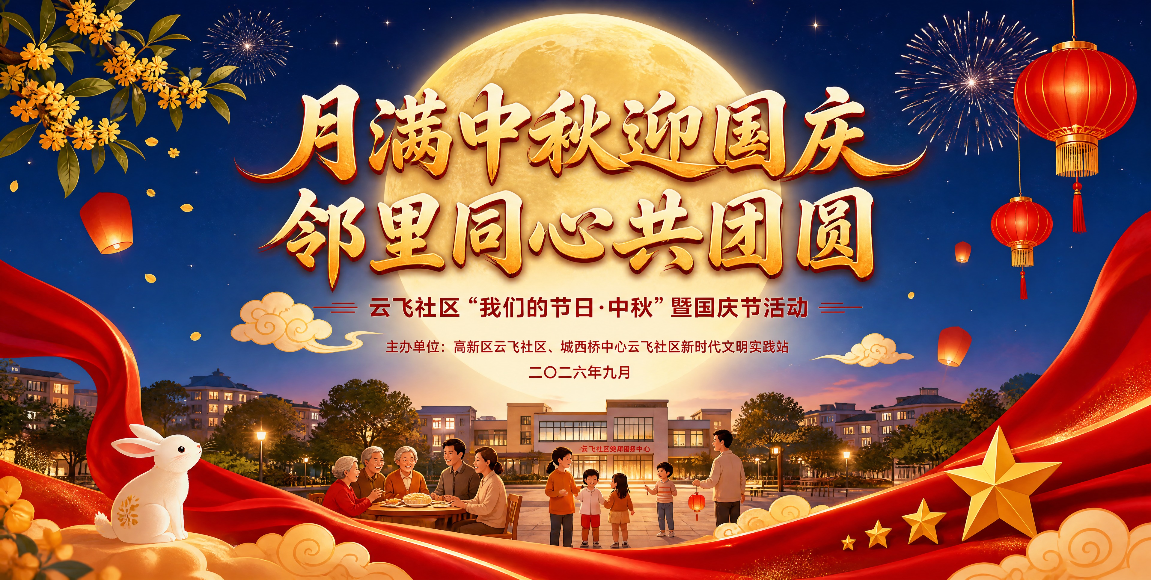 活动背景画面设计，横版610x310cm（比例约2:1）。主标… - 图片创意预览