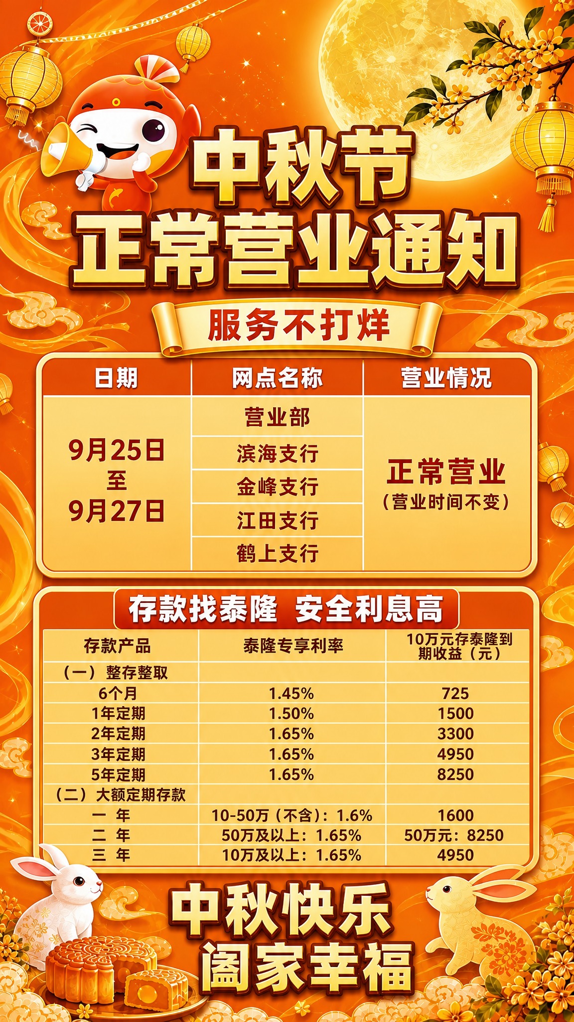 优化这张橙色中秋海报的所有文字：1. 更换字体为干净利落的粗黑… - 图片创意预览