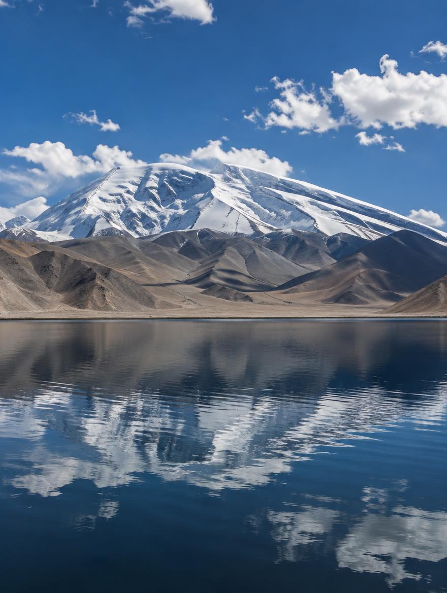 喀拉库勒湖高清实拍风景图，高原黑湖，雪山倒影，湖水深邃，慕士塔… - 图片创意预览