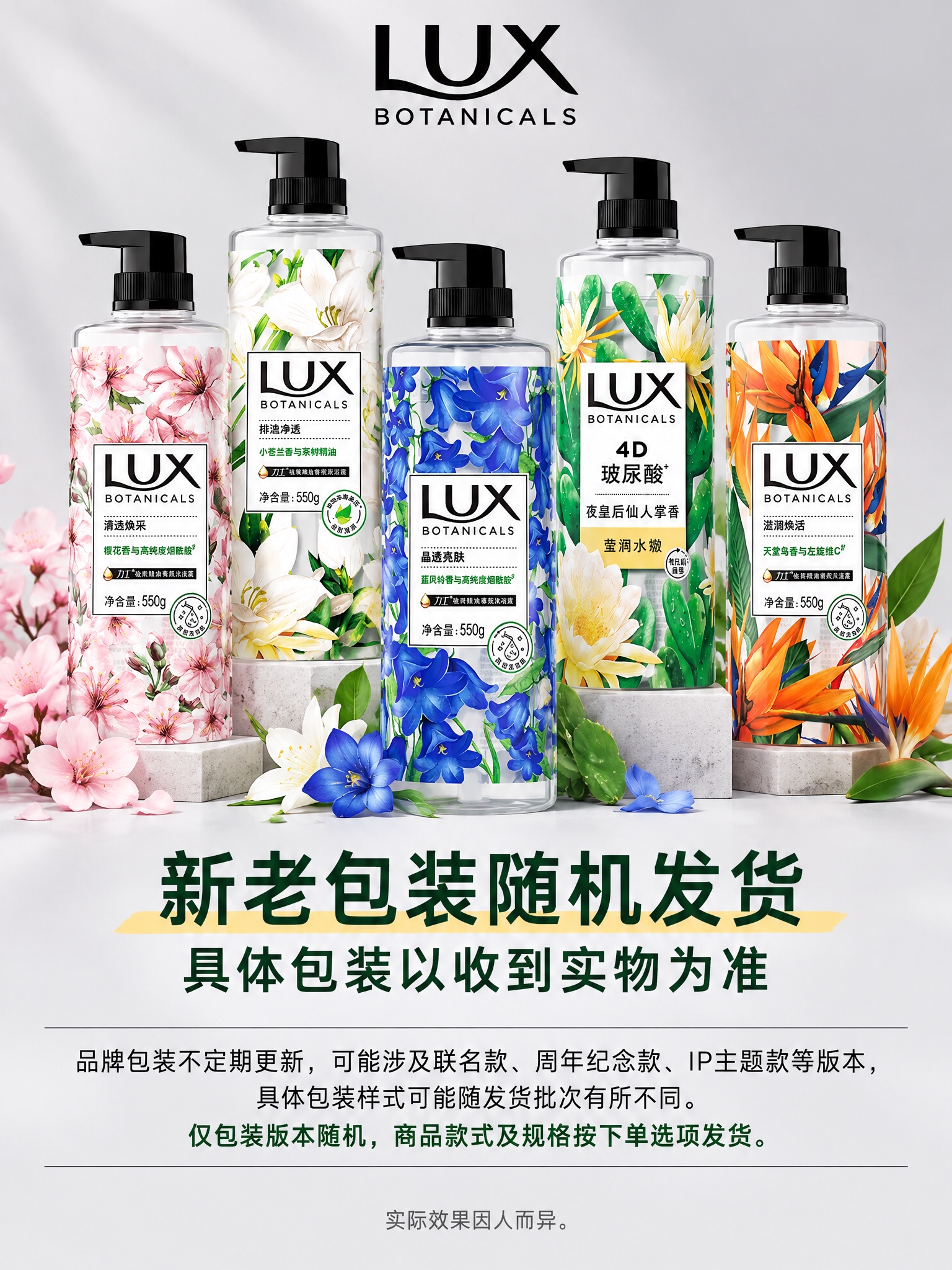 电商详情页包装提示页，3:4竖版，LUX BOTANICALS… - 图片创意预览