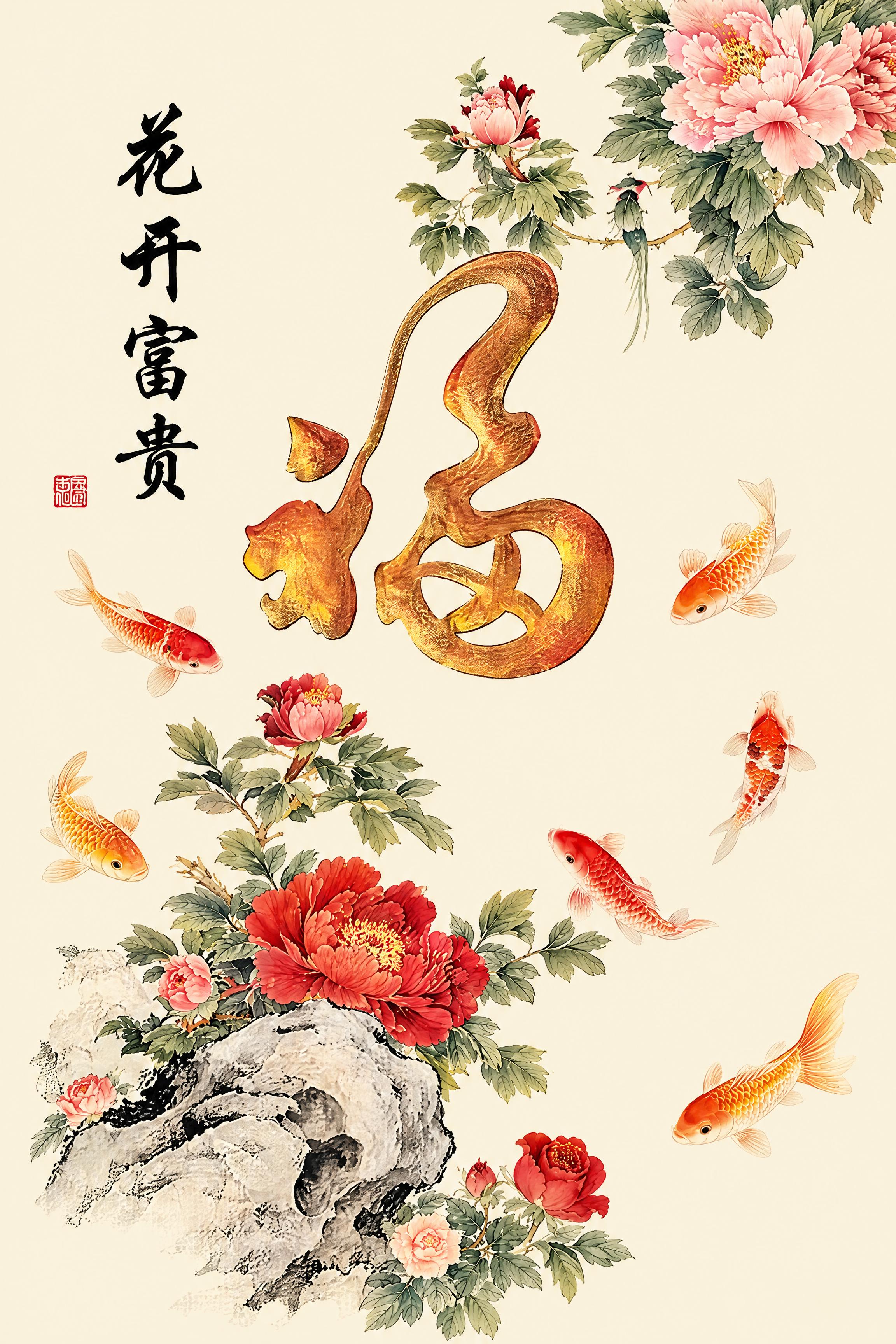 提取门帘上的完整图案，去除中间的竖缝和拼接痕迹，图案保持与原图… - 图片创意预览