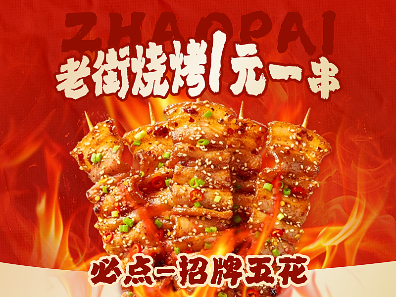 美团平台物料烧烤营销套装美团头像