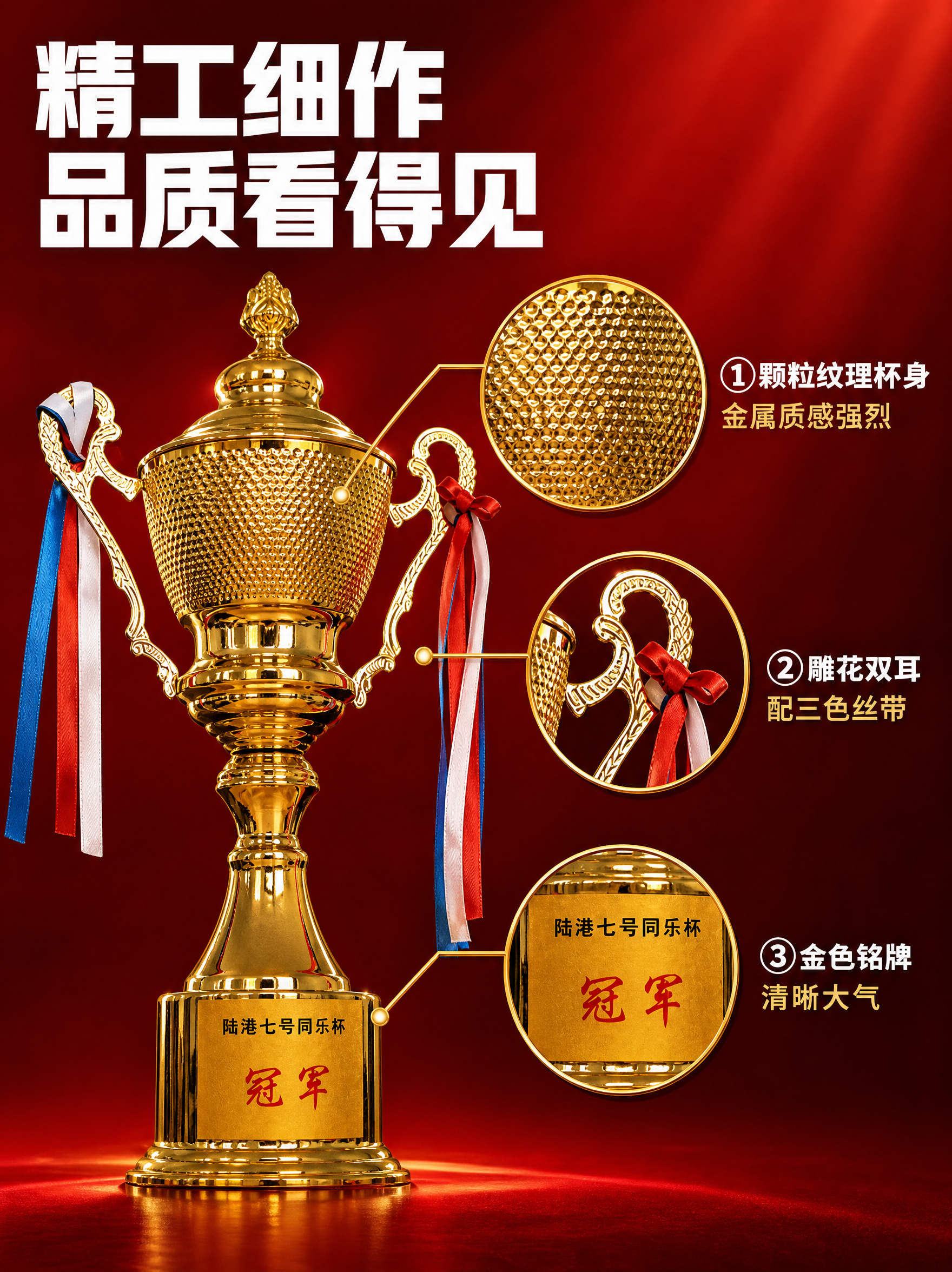 [商品] 使用【图1】金色金属奖杯（陆港七号同乐杯 冠军款）；… - 图片创意预览