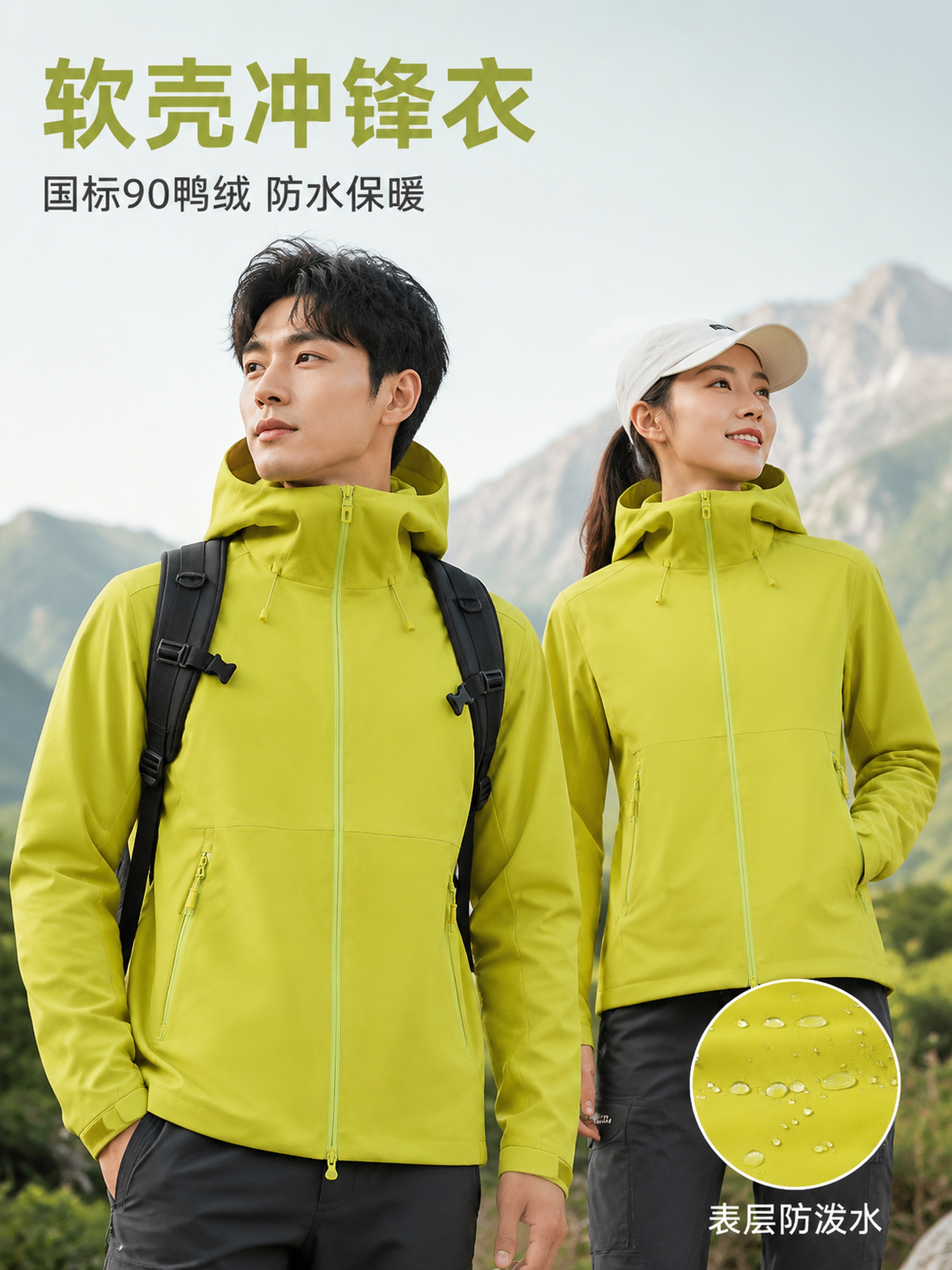 生成冲锋衣主图套图(1 - 图片创意预览