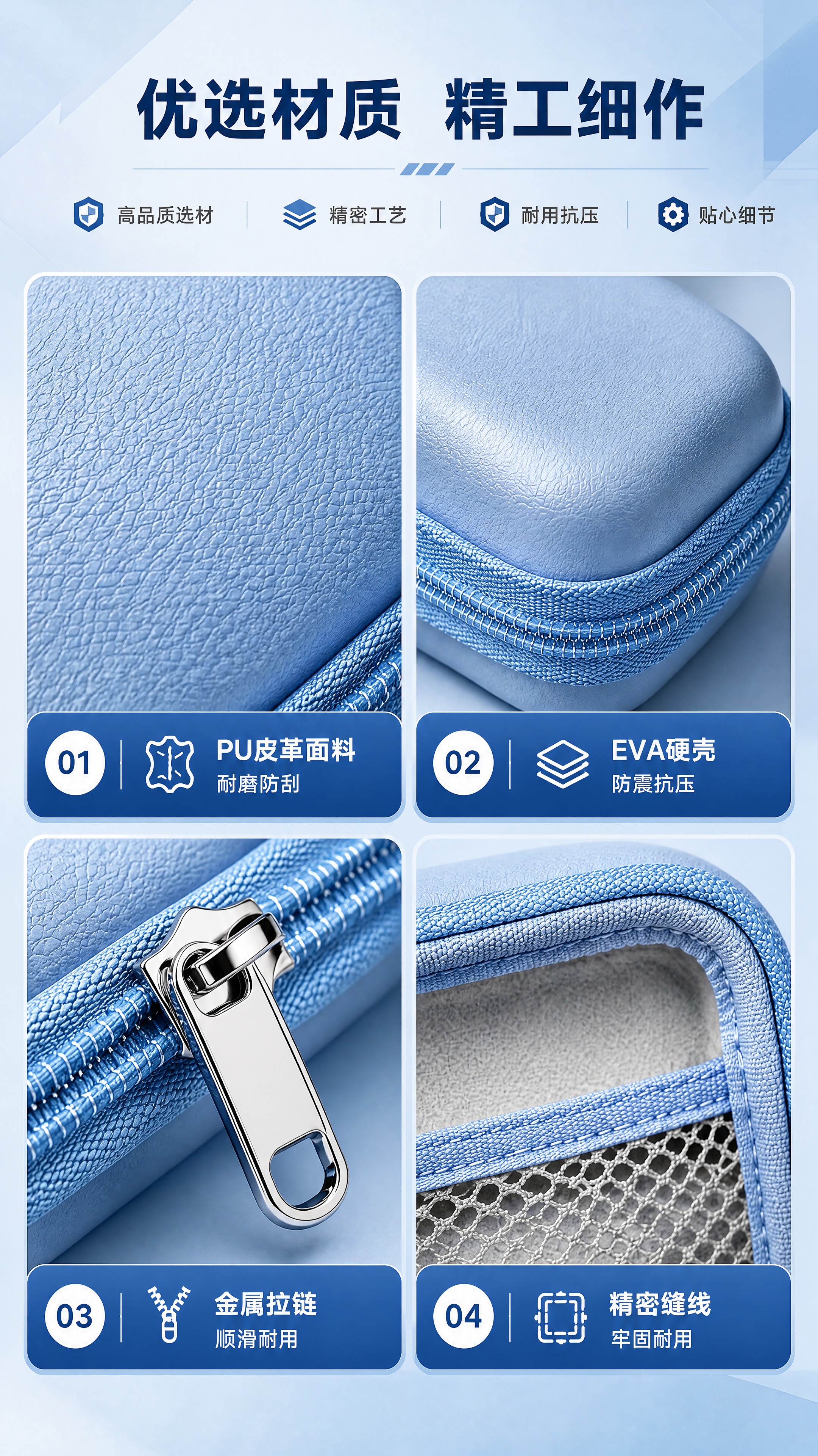[商品] 使用【图5】【图6】浅蓝色CCD收纳包细节；保留PU… - 图片创意预览