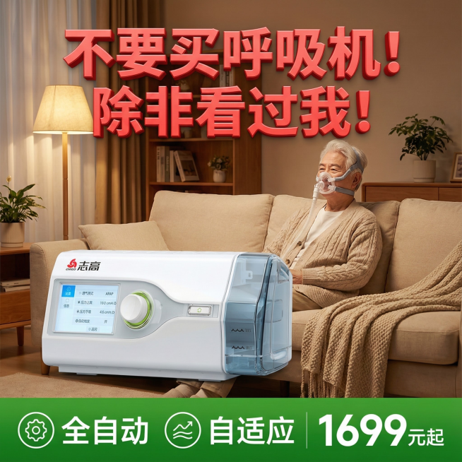 这是我的产品图。帮我生成5张天猫电商主图、5张直通车图。主图要求带场景性质；直通车图的图片形式不限，要求就是吸引眼球、超高点击率。主文案是：不要买呼吸机！除非看过我！副文案是：升级芯片 2026新款预览效果