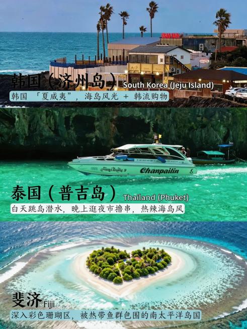 保留原图所有国家风景图片和文字介绍内容，修改为柔和浅灰蓝色的干净背景，将所有文字更换为美观协调的字体，调整字体颜色，让整体风格统一和谐，保持排版结构不变预览效果