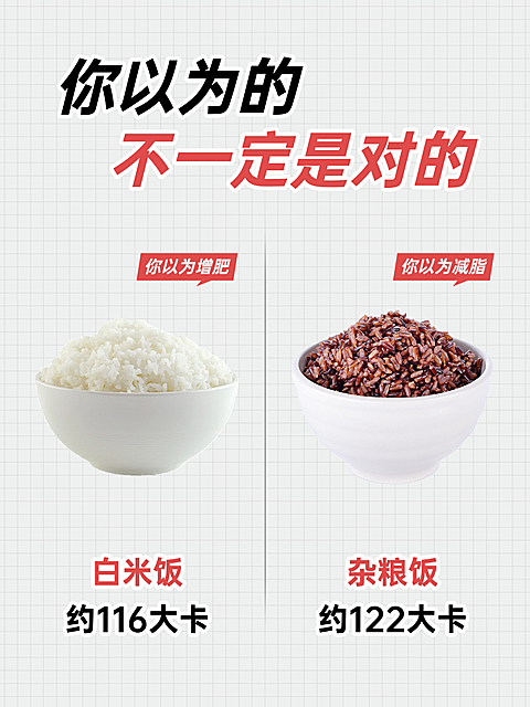 极简风减脂食物热量对比小红书配图对比图