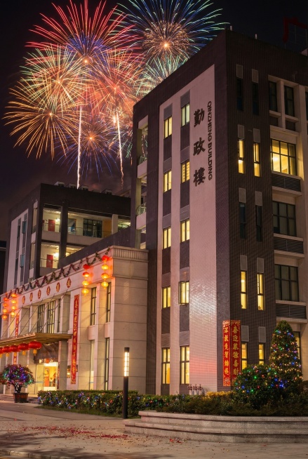 将天空替换为黑夜，添加绚烂的烟花，营造浓厚的除夕氛围预览效果