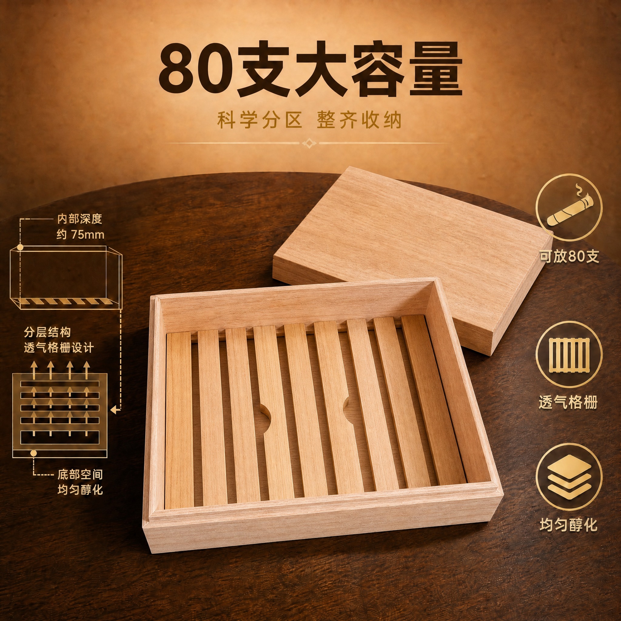 修改木盒内部格栅和盒盖：1. 格栅参考参考图的样式，格栅条为扁… - 图片创意预览