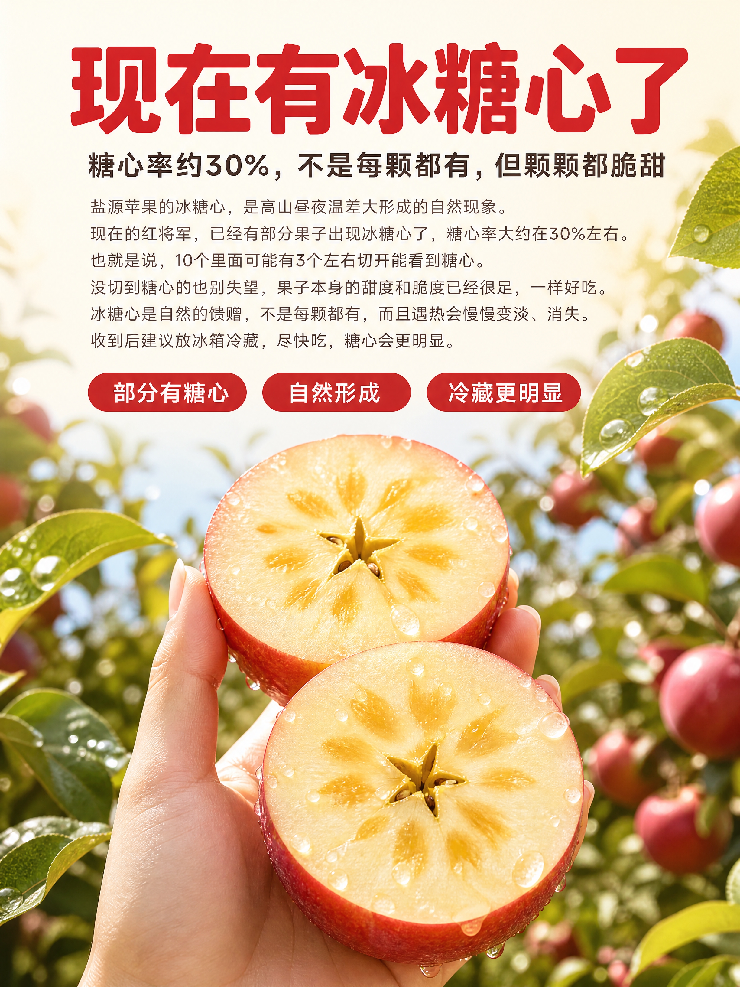 [详情页第4屏 红将军 冰糖心重点屏 3:4] 糖心是核心卖点… - 图片创意预览