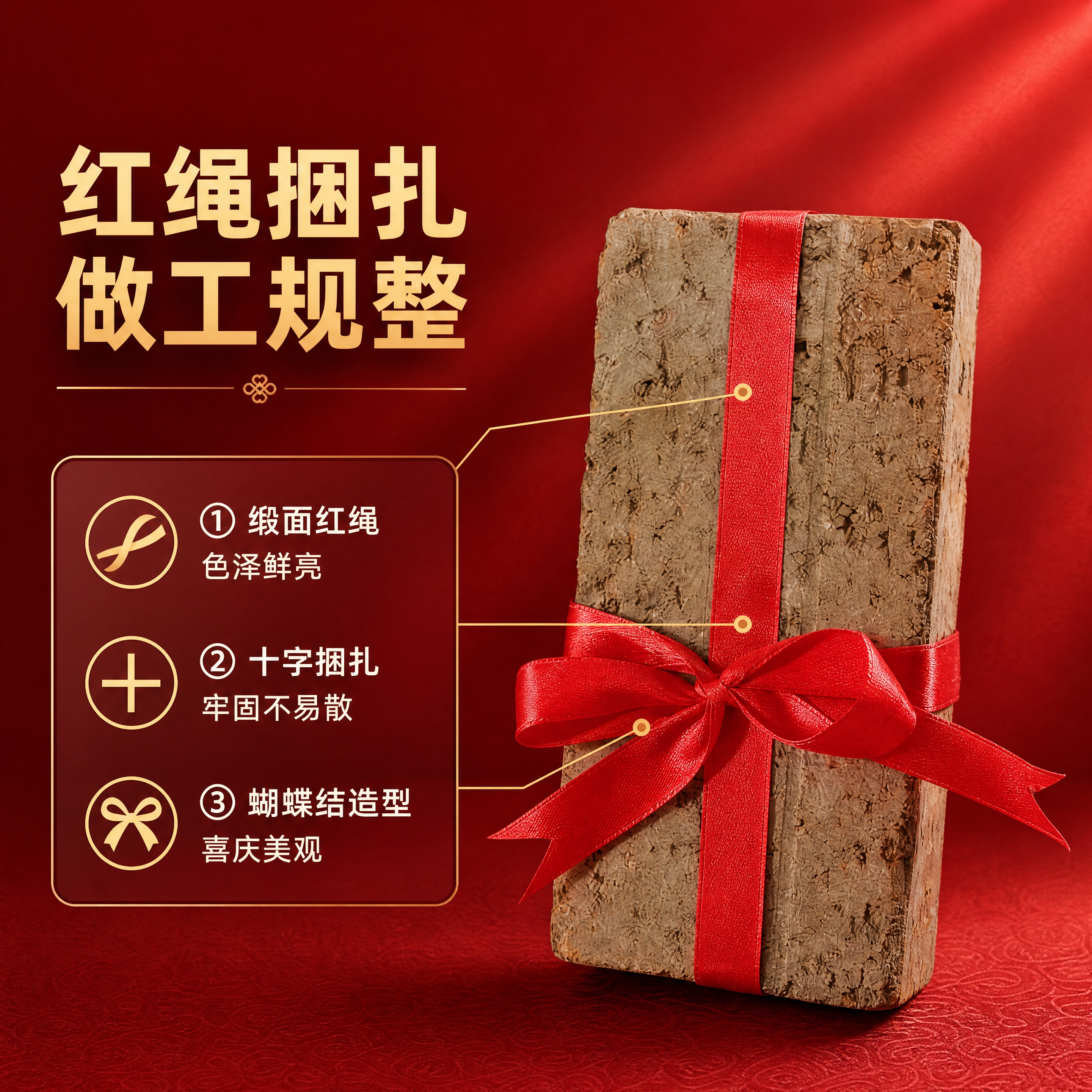 [商品] 使用【图1】红砖捆红绳摆件；保留红砖长方体形状和材质… - 图片创意预览