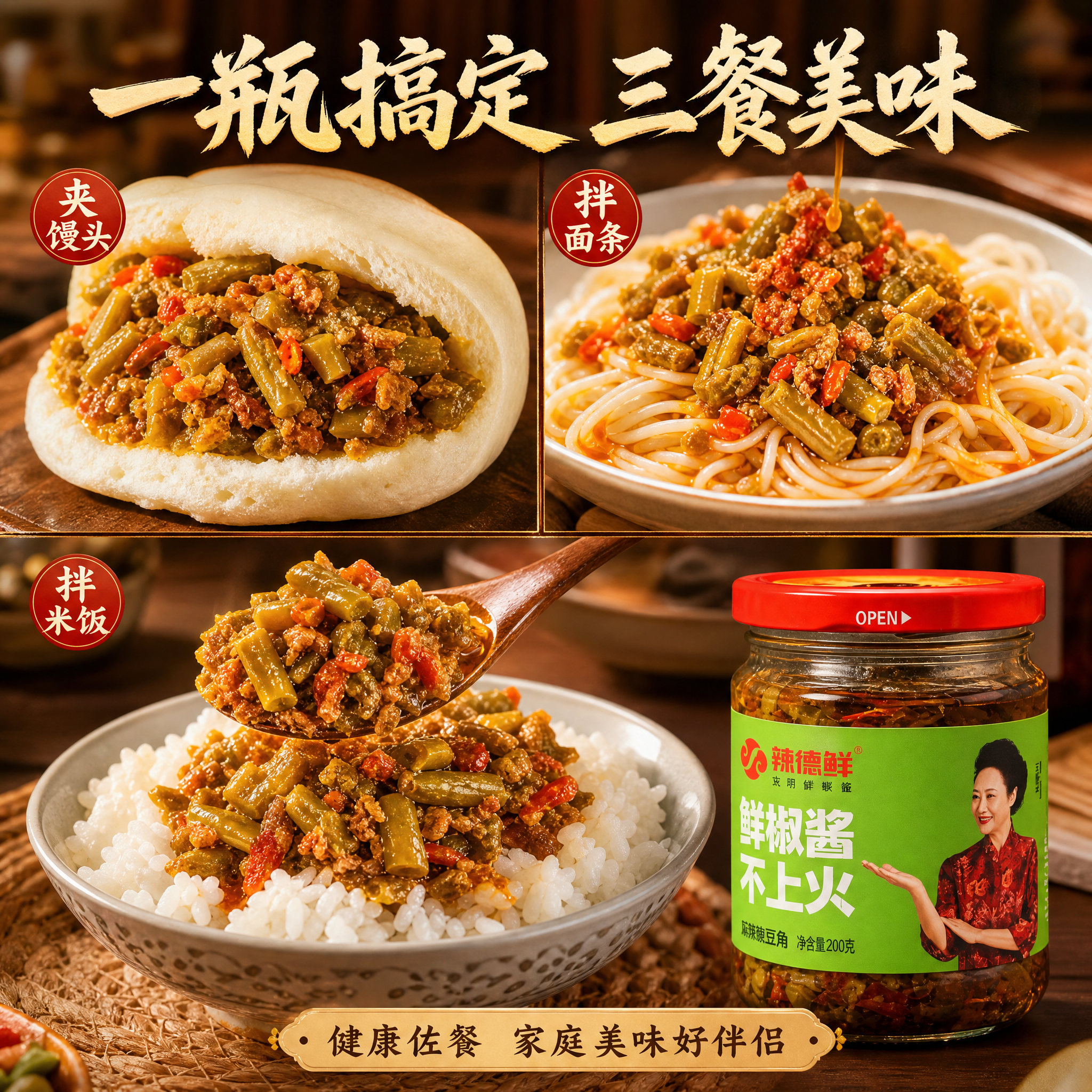 [主图-4] 多场景食用展示 拌饭拌面夹馒头 家庭佐餐好伴侣… - 图片创意预览