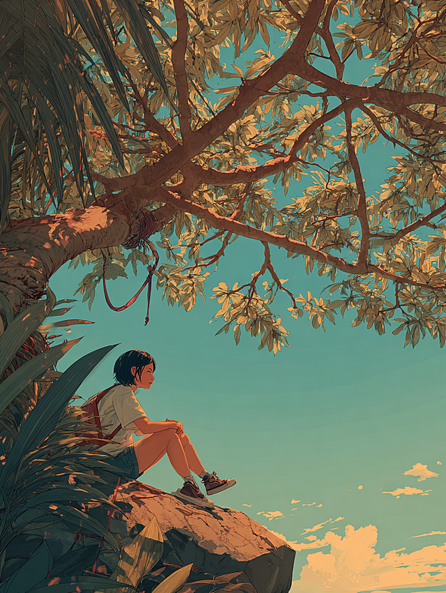 an illustration poster for the Start of Summer (Li Xia), tech style, comfortable color palette, soft lighting, 8k resolution, no text on the image