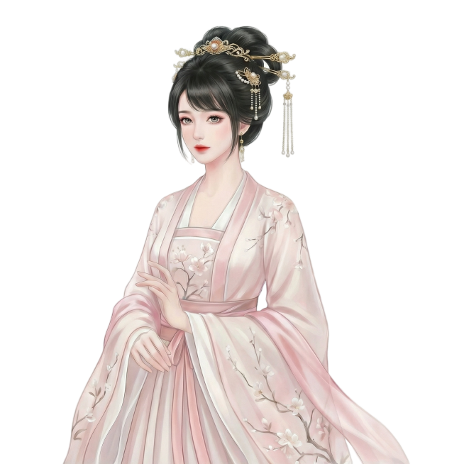 更换头型头饰和衣服，发型要斜刘海预览效果