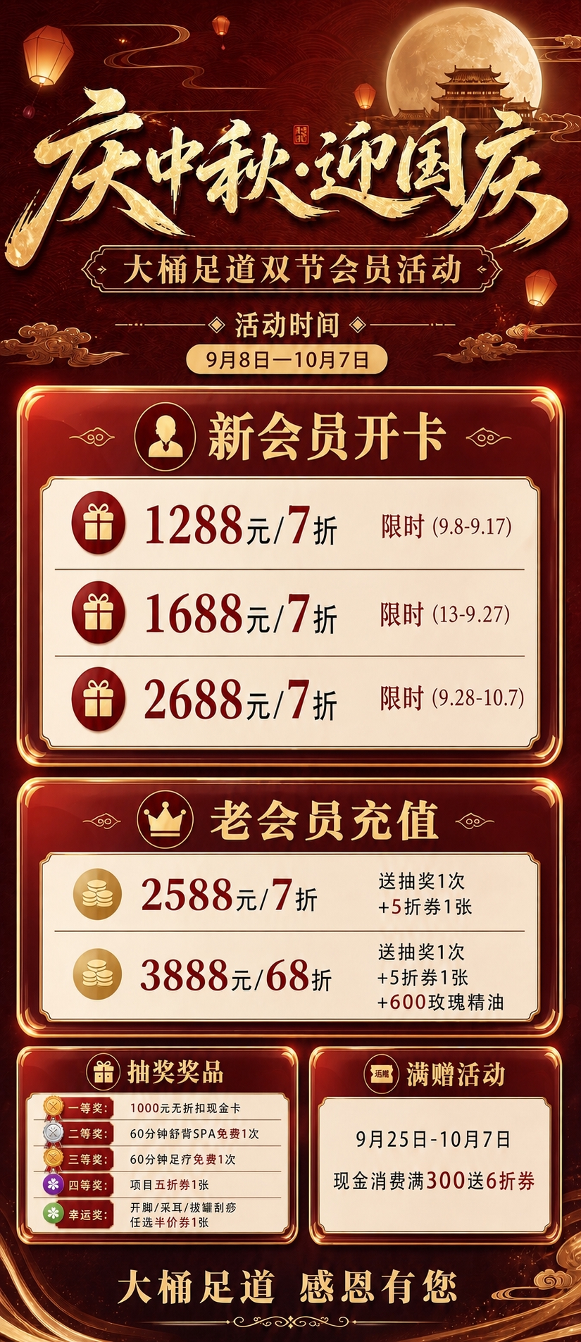 调整这张海报的版面布局：1. 大幅压缩抽奖奖品板块的画面占比，… - 图片创意预览