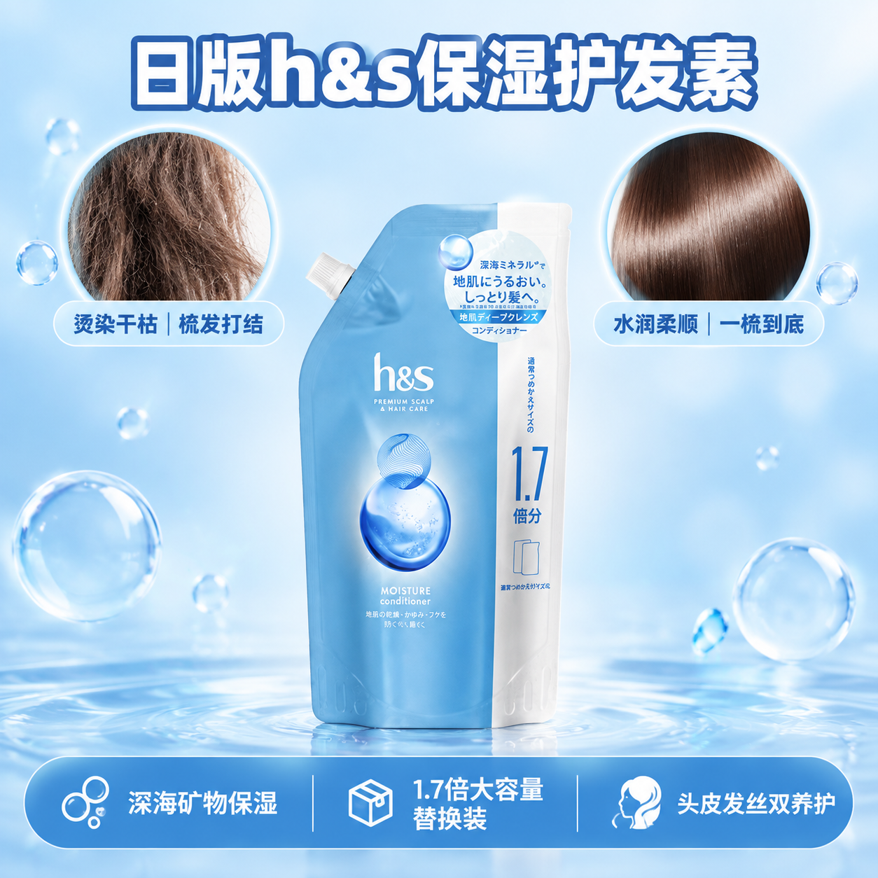 2048×2048正方形电商商品主图，商业洗护产品摄影，柔和干… - 图片创意预览