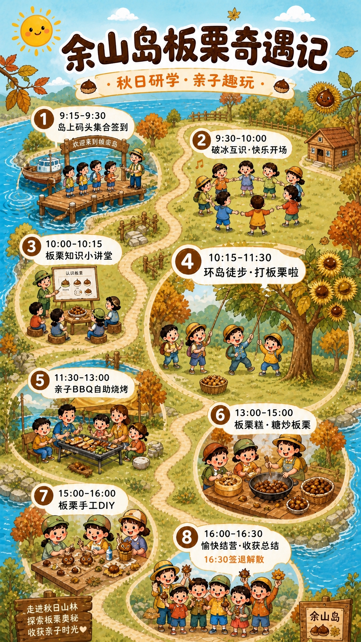 在当前这张地图式板栗奇遇记海报基础上修改，整体风格、版式、配色… - 图片创意预览