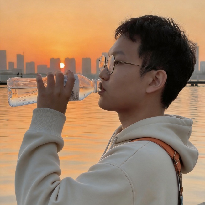 为图中男士更换一件休闲风格的连帽卫衣，其余元素保持不变预览效果