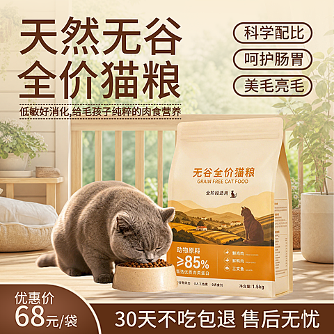 宠物食品猫粮狗粮促销电商零售商品主图