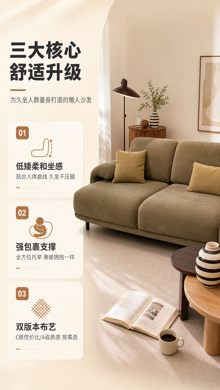 [商品] 使用【图1】简约方块懒人沙发；保留低矮方块造型、柔和… - 图片创意预览