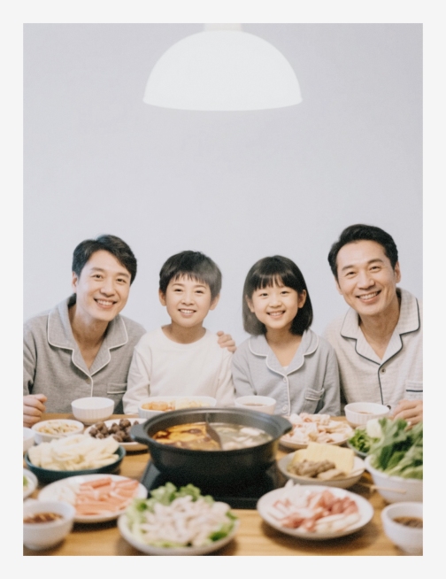 一家人，白色背景预览效果