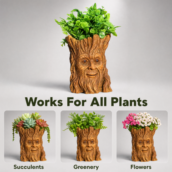 [Main Image 5] Versatile Compatibility Show Tree Stump Man Planter. Keep the appearance, physical st预览效果
