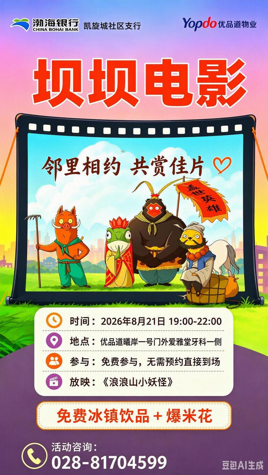 基于参考图进行修改：1. 左上角渤海银行logo及文字的字体大… - 图片创意预览