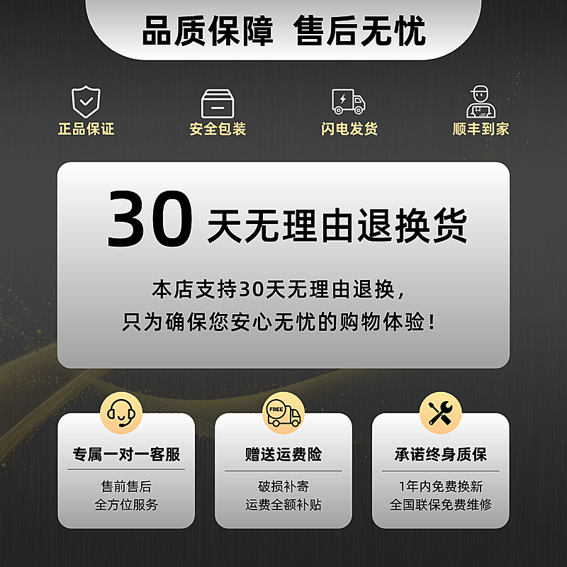 电商主图简约风纯文字售后服务保障商品主图