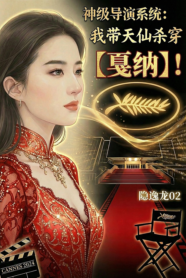 将女星的衣服改为亮红色，与黑金配色的书名形成强烈对比，其余元素保持不变