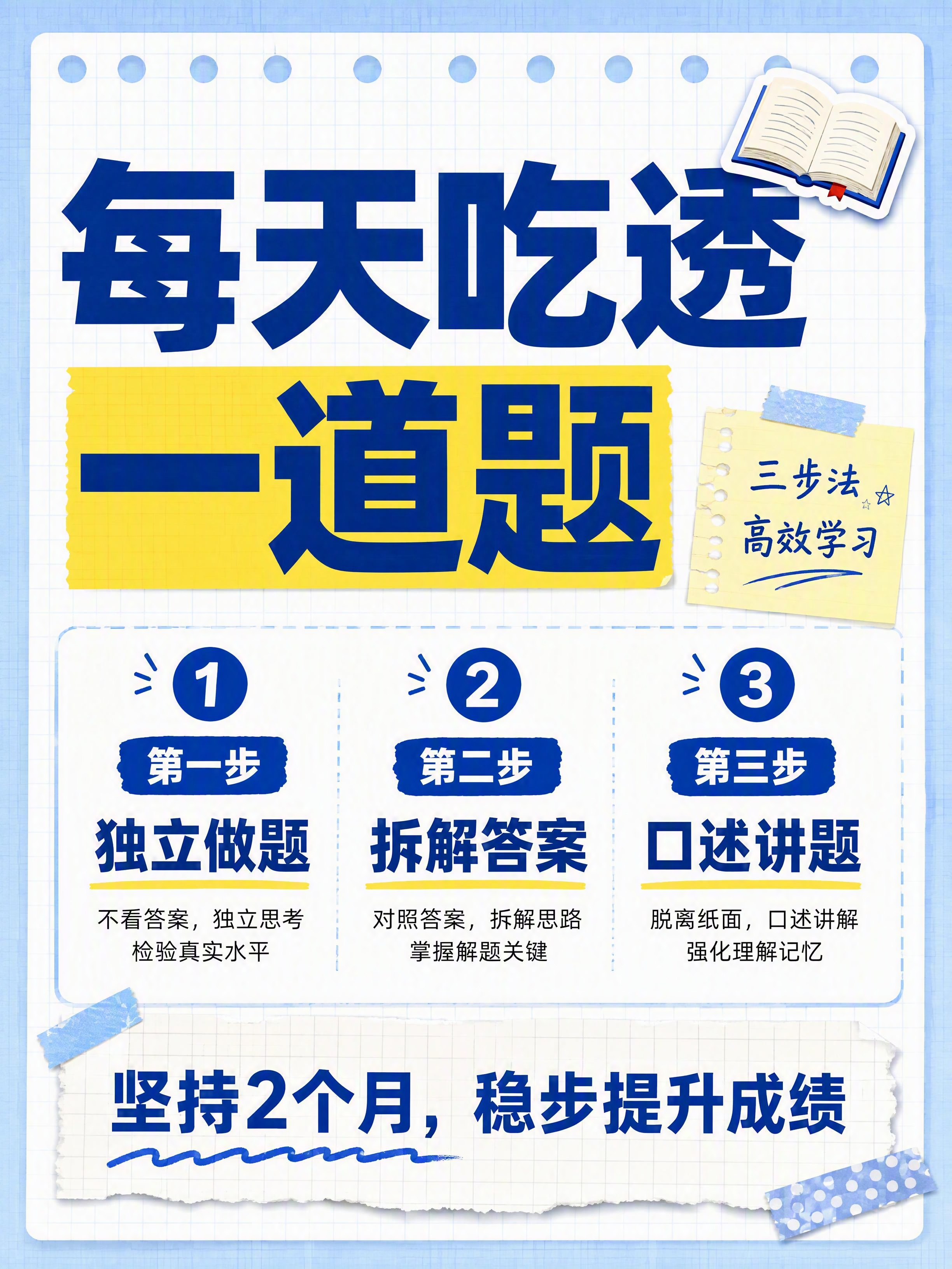 小红书笔记大字封面，纯大字，手账拼贴教育风，版式精美，小红书笔… - 图片创意预览