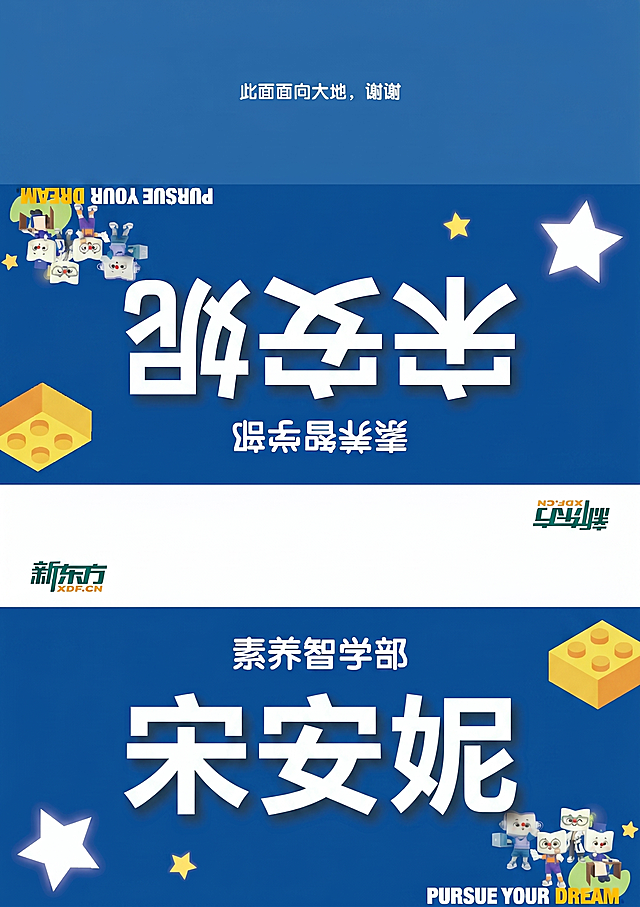 将图片上下两个大文字区域的“宋安妮”整体旋转180度，保持其余所有设计元素、背景、风格和排版均不变