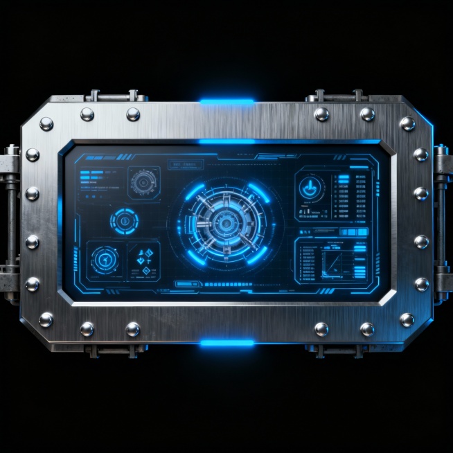 机械质感的大屏标题栏预览效果